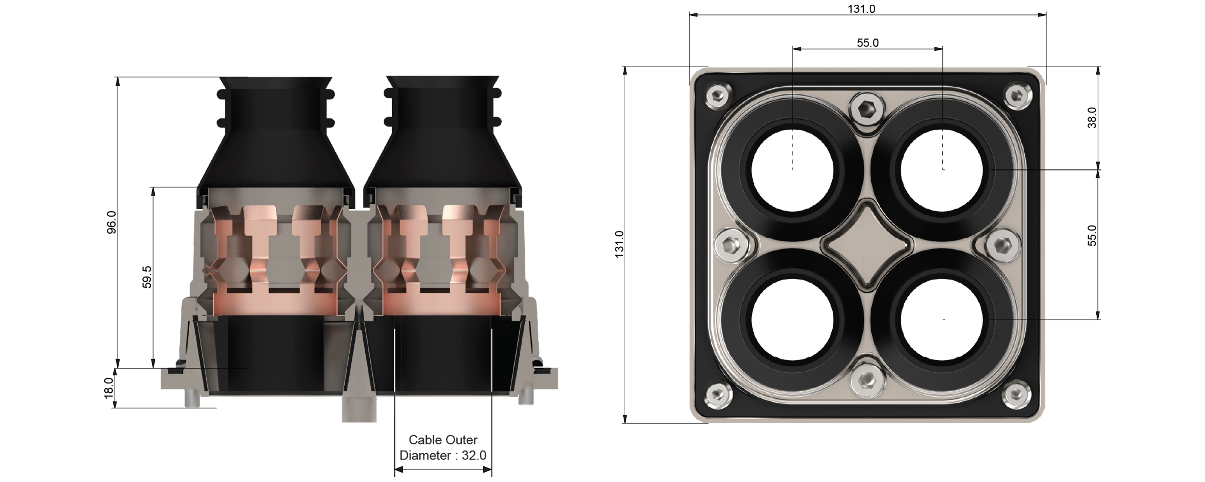 Quadro EMC Cable Plates | Bimed